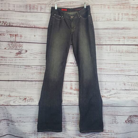 AG Adriano Goldschmied Black Jeans Sz 28 The Gemini Straight Y2K Low Rise Retro - Picture 1 of 12
